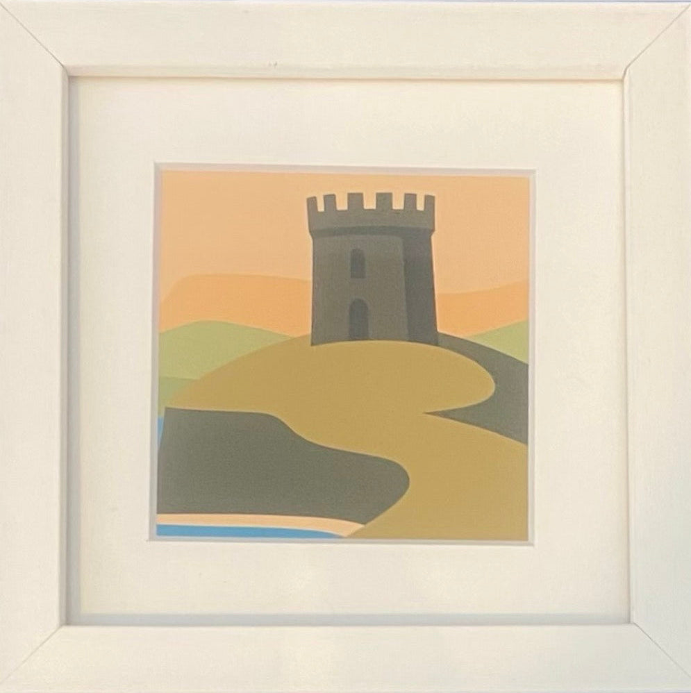 Moher Moments Framed Illustrations - O’Briens Tower at the Cliffs of Moher