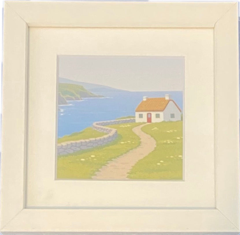 Moher Moments Framed Illustrations - Cottage by the Cliffs
