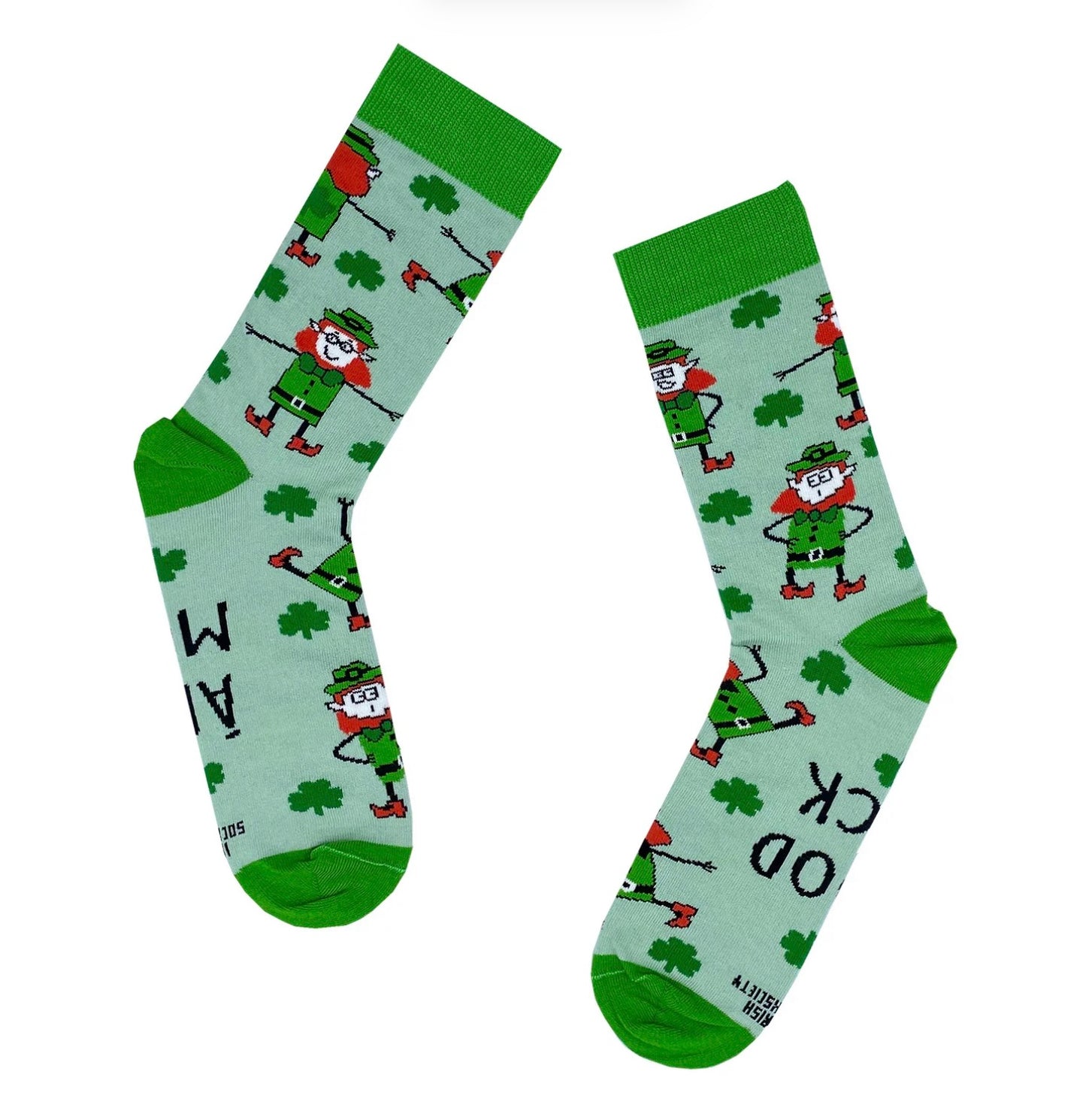 Good Luck/ Ádh Mór Leprechaun  | Irish SockSociety