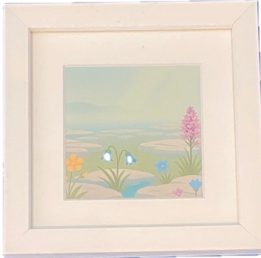 Moher Moments Framed Illustrations - Bluebell Flowers