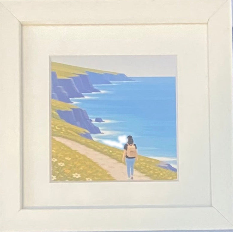 Moher Moments Framed Illustrations - Cliff Walk