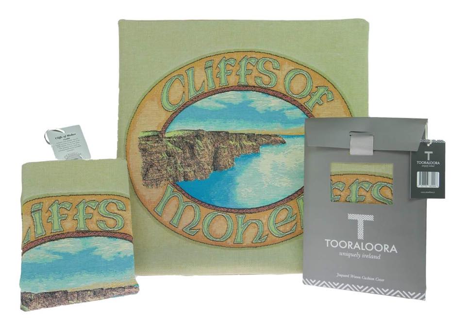 Tapestry Cushion Cover of the Cliffs of Moher - Handmade in Ireland